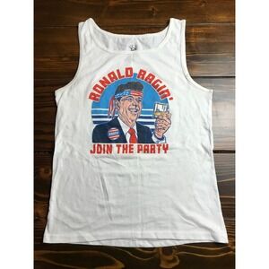 Staghorn Shirt, Men's Small, White, Ronald Ragin' Join the Party USA Patriotic